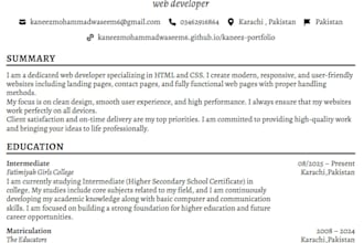 create modern resume CV design for job applications