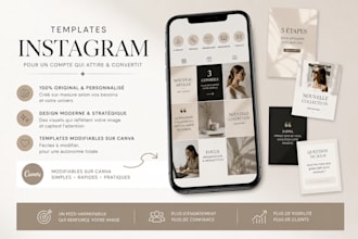 design a cohesive instagram feed with editable templates