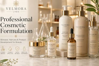 formulate acne, anti aging, and haircare organic products ready for production