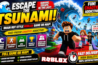 develop roblox steal a brain rot game, escape the tsunami for brain rot game