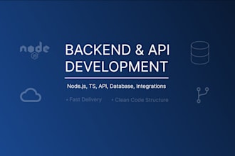 build a custom API or backend with nodejs