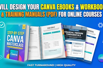 design professional workbooks, ebooks, and training manuals in canva