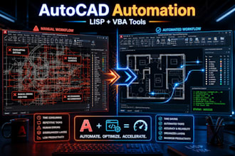 develop autocad automation tools with lisp and vba