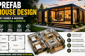 design prefab house plans, modular tiny homes and modern residential layouts