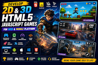 develop responsive html5 javascript games for web and mobile