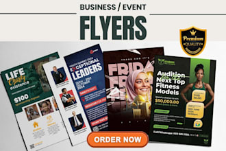 design print ready business flyer, leaflet, event flyer, poster design, brochure