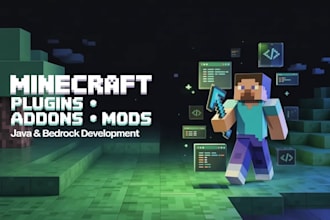 develop minecraft plugins addon and mods for java bedrock
