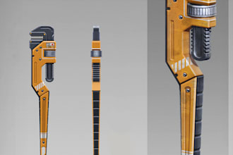 create hard surface 3d props, environment assets textures and 3d printing models