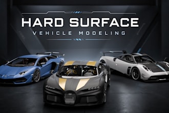 create hard surface 3d props, environment assets textures and 3d printing models