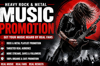 do heavy rock metal music promotion and gospel playlist music promotion