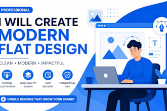 create modern flat design art