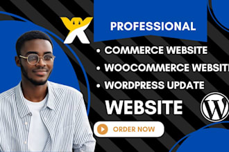 e commerce website, woocommerce store, wordpress update and clone wordpress web