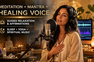 create meditation music, guided meditation, mantra, healing and yoga vocals