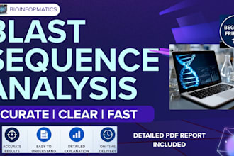 analyze dna or protein sequences and explain blast results