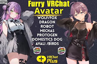 create and edit furry vtuber model,anime nsfw avatar,3d vtuber rigging, vseeface