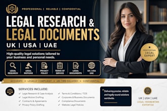 do legal research, legal motion, privacy policy, tos, legal document UK USA uae