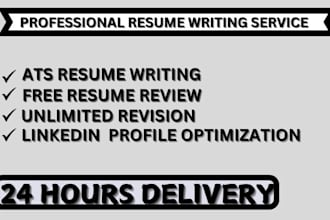 write professional ats resume it resume goverment resume cv and linkedin opt