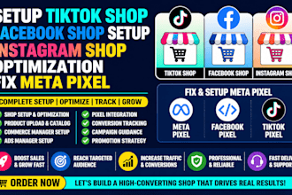 setup tiktok shop facebook shop setup instagram shop optimization fix meta pixel