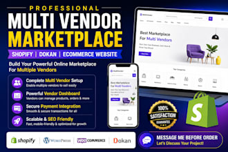 shopify multi vendor ecommerce marketplace website dokan multi vendor website