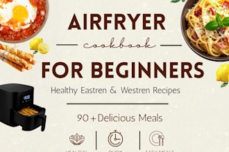 design professional cookbook cover for publishing
