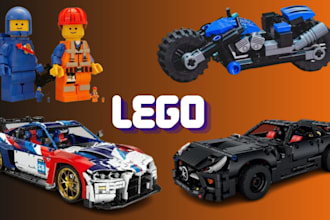 make high quality custom lego style 3d model, xml partlist and pdf instruction