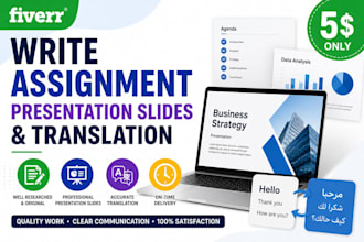 provide assignments, powerpoint presentation and edit documents