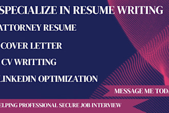 craft attorney resume for job search