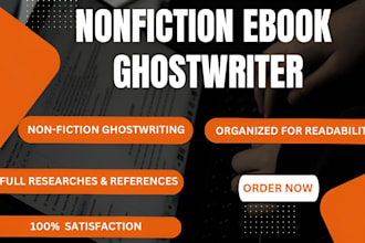 ghostwrite a high quality nonfiction ebook, self help, business, or kindle ebook