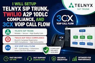setup telnyx sip trunk twilio a2p 10dlc compliance and 3cx voip call flow