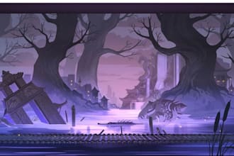 design game art map, environment, background, level maps and tileset