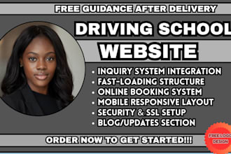 driving school website, driving instructor website, driving lessons website