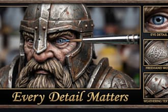 design warhammer miniature stl and painting  guide print and paint tabletop