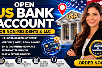 create USA bank creation llc registration us bank account wise mercury USA bank
