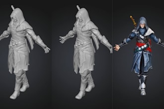 3d print and paint anime figures, custom miniatures, resin models, and sculped