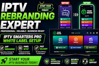 rebrand iptv smarters pro and set up white label iptv app for your business