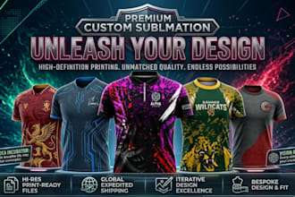 design custom jersey, hoodie, esports, or full sublimation
