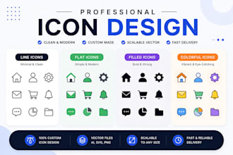 design custom icons for your app, website, or brand