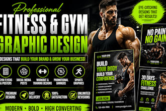 design professional fitness gym flyer gym poster sports design fitness creatives