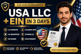register USA llc, llc formation and ein for non US residents