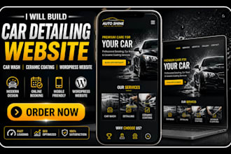 build car detailing website car wash ceramic coating wordpress website