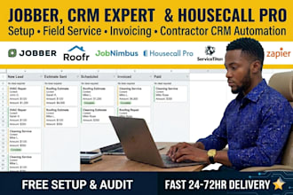 setup jobber roofr jobimbus housecall servicetitan pro  crm and contractor crm