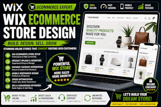 build wix ecommerce store, wix online shop, wix store design