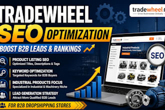 optimize tradewheel b2b lead dropshipping store SEO industrial product listings
