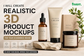 create realistic 3d product mockups for your ecommerce brand