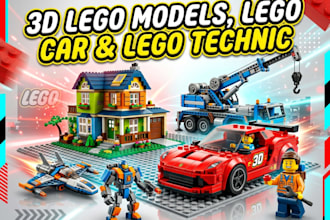 create 3d lego model lego car lego house lego minifigure lego moc lego technic