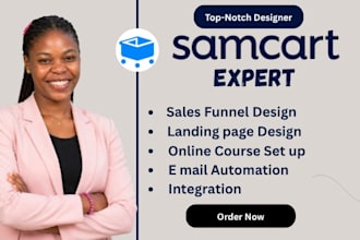 be your samcart  sales funnel, thrivecart, samcart landing page, online course