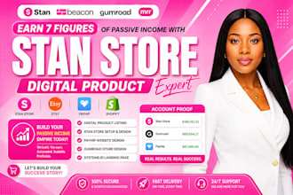 setup stan store, store marketing,  gumroad, beacon ai, payhip, setup linktree