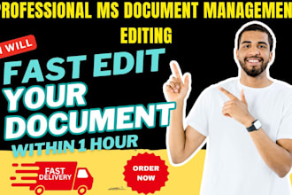 create high quality photoshop text editing, doc management, ms word image edit