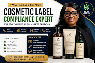 audit your cosmetic and skincare labels for fda compliance and market approval