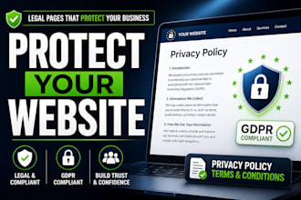 write gdpr compliant terms and privacy policy for your website